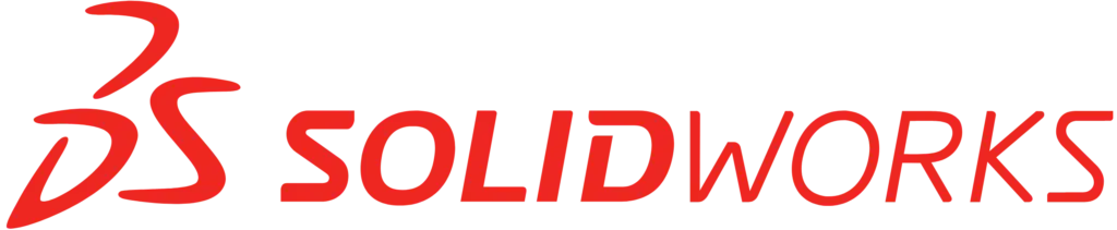 Red SolidWorks logo with a stylized S emblem on the left and the word SOLIDWORKS.