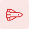 A solid red-orange color fills the frame.