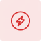 Solid red-orange background with a darker curved area in the top-left corner.