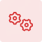 Bright orange-red background with a darker red wedge in the bottom-left corner.