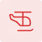 Solid red-orange background.